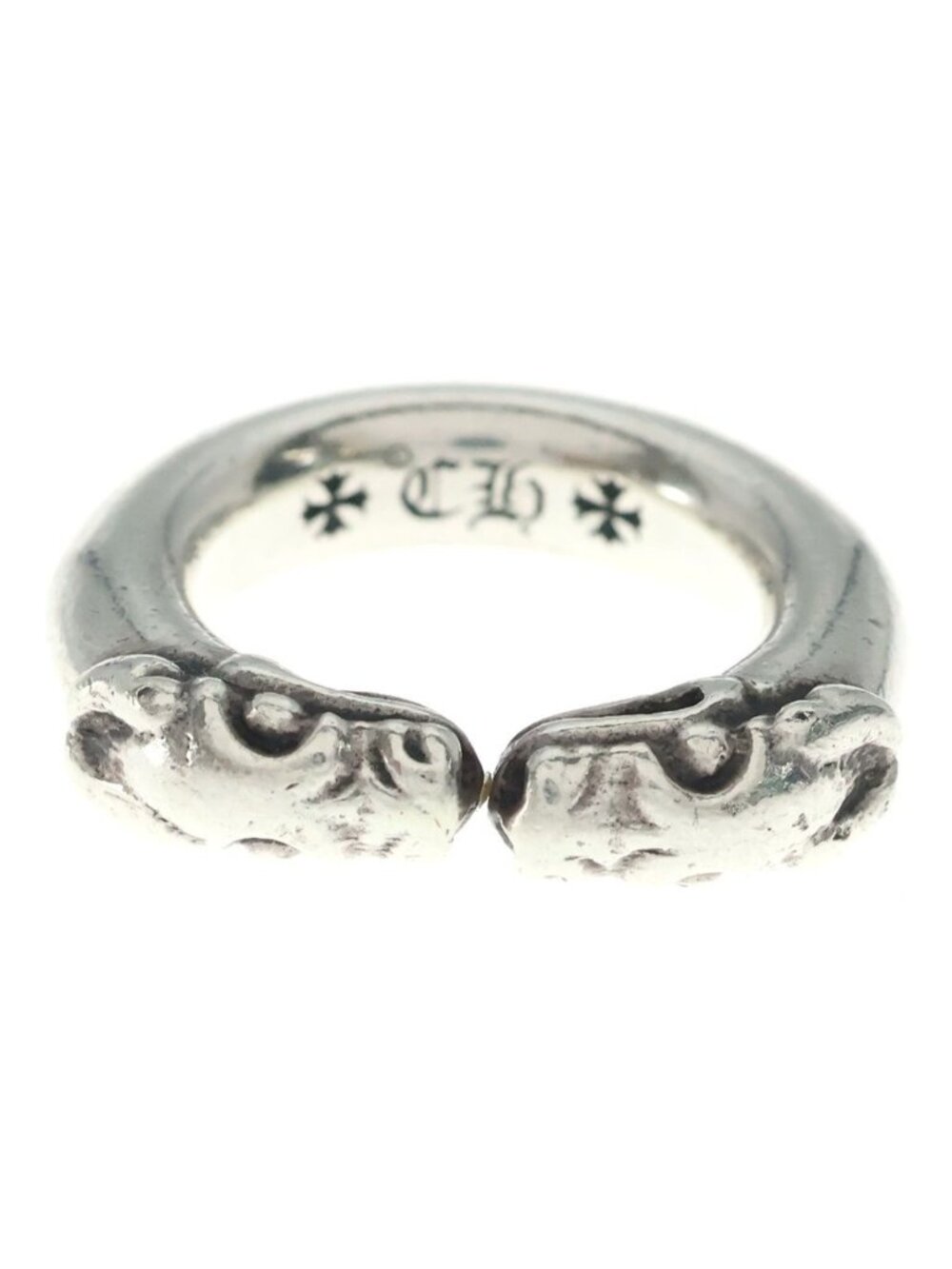 Chrome Hearts Double Dog Ring Silver